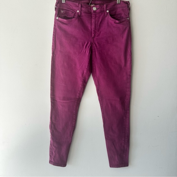 True Religion Women's Magenta Skinny Fit Jeans | Size 31 | Casual Y2K - Picture 1 of 12